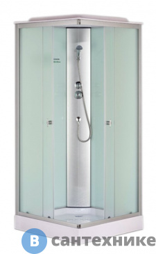 картинка Душевая кабина Loranto CS-6491F (CS-8072), 90*90*215 низкая, белая, квадратная