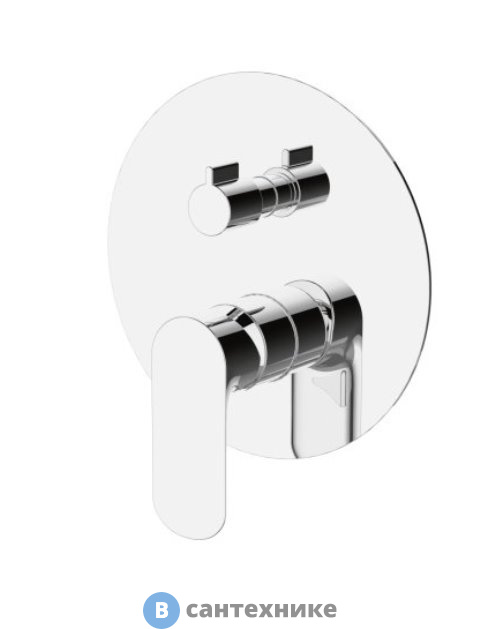 Смеситель BelBagno ANCONA-VDI-CRM встраиваемый, для душа с переключателем на два выхода, хром