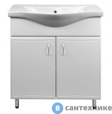 картинка Тумба Loranto Коралл-75 (750*860*460) с раковиной Basic 75 (CS00070577)