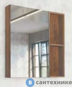 картинка Зеркало-шкаф Comforty Порто-75 дуб темно-коричневый