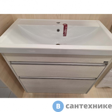 картинка Тумба под раковину СанТа Уран 80 2 ящ. Светлая напольная (ум. Фостер 80) НП (700388)
