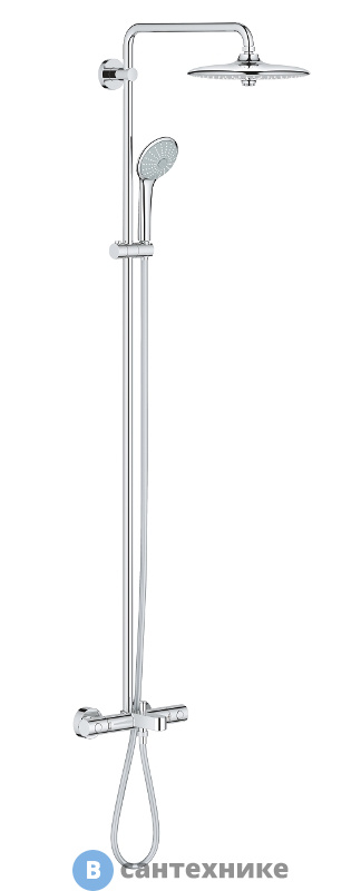 Душевая стойка Grohe 27475001 Euphoria 260 с термостатом для ванны, 9.5 л/мин