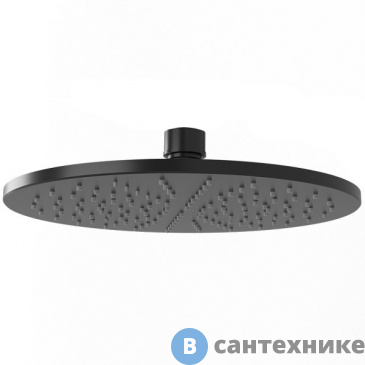картинка Верхний душ Paini 50PZ759TT25 круглый, латунь, 25 см, чёрный матовый PVD