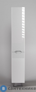 картинка Колонна Style line универсальная Марелла L с корзиной, Люкс антискрейтч белый глянец, PLUS (2000949237909)