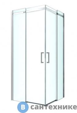 картинка Душевой уголок Berges MELITA 800х800х1950 прозрачное стекло, 6 мм, профиль хром (061023), без поддона