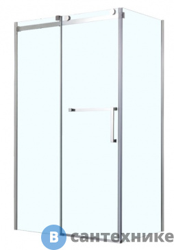 картинка Душевое ограждение AZARIO VANCOUVER 800*1200*2000 без поддона (раздвиж дверь) стекло прозрачное 8 мм. профиль серебро (AZ-NKF1131 L 800)