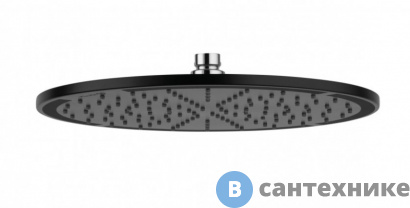 картинка Верхний душ Kludi A-QA 6433087-00 круглый, плоский, 300 мм, чёрный матовый
