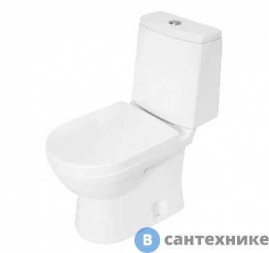 картинка Унитаз с бачком SANITA LUXE NEXT LUXE SL DM с двухрежимной арматурой, сиденьем из дюропласта, системой soft close, clip up (NXTSLCC01040622)
