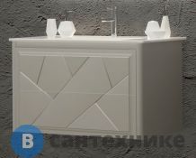 Тумба под раковину SMILE Луиджи 90 подвесная, цв. серый матовый