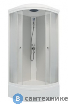 картинка Душевая кабина Тритон Лайт 90*90 В 1/4 круга, сред. подд., Градиент, белый, ДН4 (DK210)