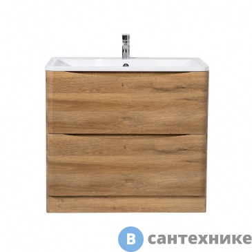 картинка Тумба под раковину BelBagno 100 см ACQUA-1000-2C-PIA-RR напольная с двумя выкатными ящиками Rovere Rustico