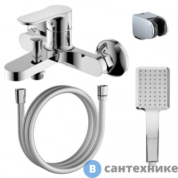 картинка Смеситель AZARIO ELVIS AZ-WWK238155C для ванны и душа с полным душевым набором, хром