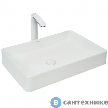 картинка Раковина WELTWASSER ELBACH 2174 MW накладная (матовая белая) /600х405х110/