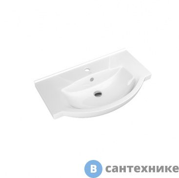 картинка Умывальник Kirovit Элеганс-750 белый мебельный