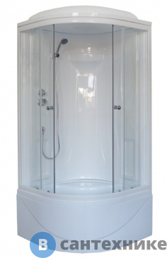 картинка Душевая кабина Royal Bath RB 90BK1-T 900*900*2170 (прозрачное)