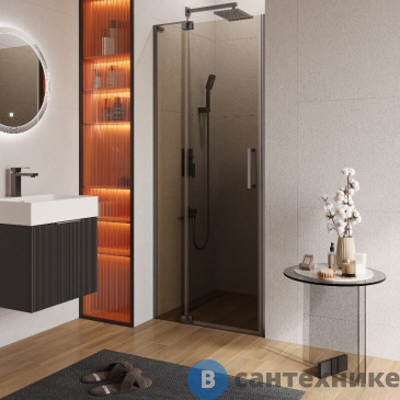 картинка Душевая дверь CEZARES SLIDER-B-1-70/80-BR-GM без поддона