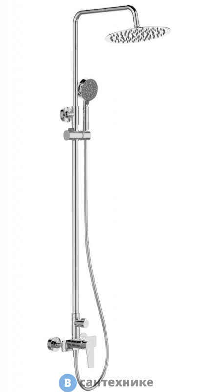 Душевая стойка BelBagno ANCONA-DOCM-CRM со смесителем для душа, верхним и ручным душем, хром