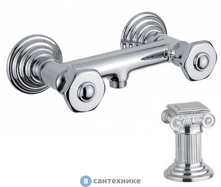 Смеситель Cezares APHRODITE-DS-01-O для душа, хром, ручки Куб