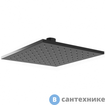 картинка Верхний душ Paini 50PZ759QQ25 металл, квадратный, 250 мм, чёрный матовый PVD