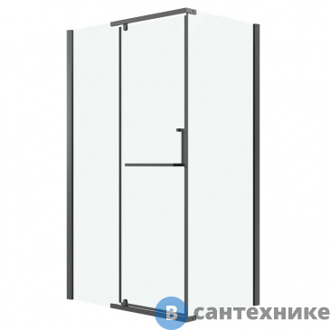 картинка Душевое ограждение Grossman Pragma 120.K33.03.1190.42.00 (110*90*195) графит сатин, стекло прозрачное, без поддона