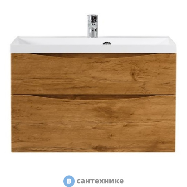 Тумба под раковину BelBagno MARINO-H60 подвесная с двумя выкатными ящиками, Rovere Nature, 900x450x600 (MARINO-H60-900-2C-SO-RN-P)