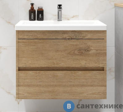 картинка Тумба под раковину Art & MAX FAMILY-M Family-M-580-2C-SO-HG подвесная с двумя выкатными ящиками, Harbor Golden, 580x480x550