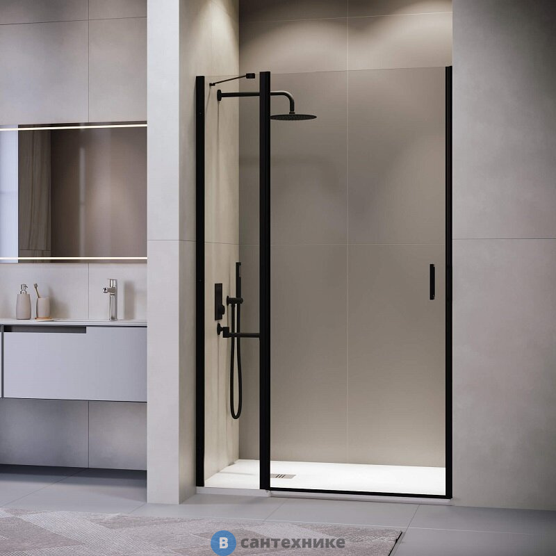 Душевая дверь RGW LE-004B 130*195 Чёрный/ Прозрачное (351200413-14)