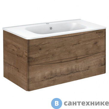 картинка Тумба под раковину Vincea Paola 1000 подвесная, 2 выкатных ящика soft close, V.Oak (VMC-2P100VO)