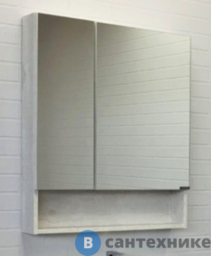 картинка Зеркало-шкаф Comforty Никосия-70 дуб белый