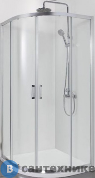 картинка Душевая шторка Aquanet NAA2142 Alfa (900х900х2000) стекло прозр. хром (R550) (203799)