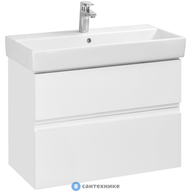 Тумба под раковину Roca OLETA 76 A857640806 подвесная, белый глянец