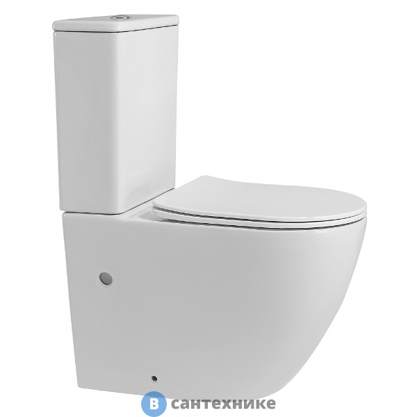 Унитаз с бачком ABBER Bequem AC1110 белый, безободковый