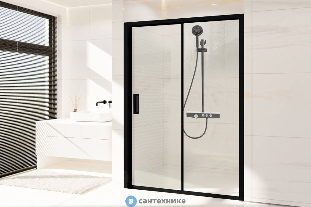 Душевая дверь Royal Bath ACCORD RB HS-T-BL 150x200 (прозрачное) (RB150HS-T-BL)