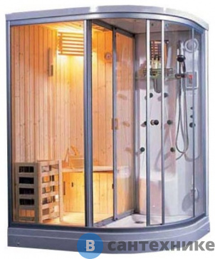 картинка Душевая кабина APPOLLO AG-0203L (160х120х220) /финская сауна, турецкая баня/