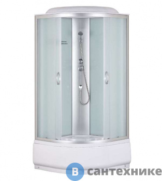 картинка Душевая кабина Taliente TA-9090M мат. секло, белые зад. стенки, 90*90*215 см, поддон 40 см