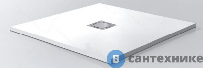 картинка Душевой поддон RGW ST-0099W белый/квадрат 90*90*2,5 каменный (16152099-01), без сифона