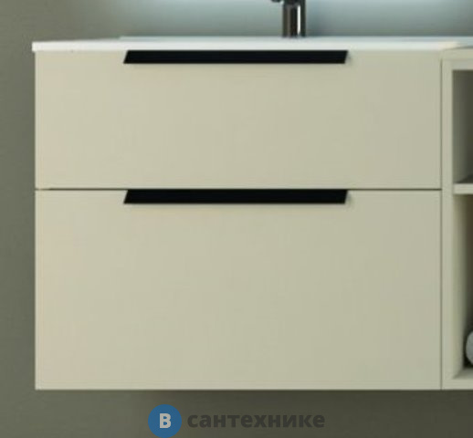 Тумба под раковину Cezares URBAN 55159 с двумя выдвижными ящиками, Spatolato bianco, 74x46x62