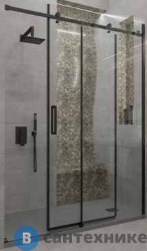 картинка Душевая дверь Veconi VN-74B VN74B-130-01-C4 стекло прозрачное/8 мм