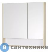 Зеркальный шкаф Акватон Сканди 90 Белый/Дуб Верона (1A252302SDB20)