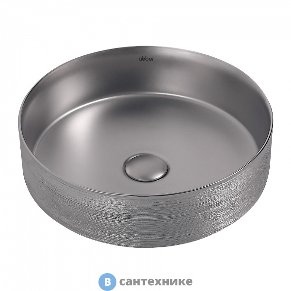 Раковина ABBER Bequem AC2109BSM серебро матовое накладная