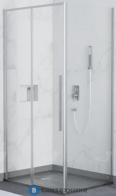 Душевой уголок RGW SV-42 (SV-12 + Z-050-2) хром/Прозрачное/6 мм 150* 90*195 (32324259-011), без поддона