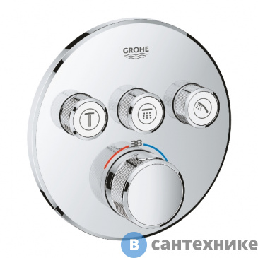 картинка Смеситель Grohe 29121000 GRT SmCtrl THM ван/душ