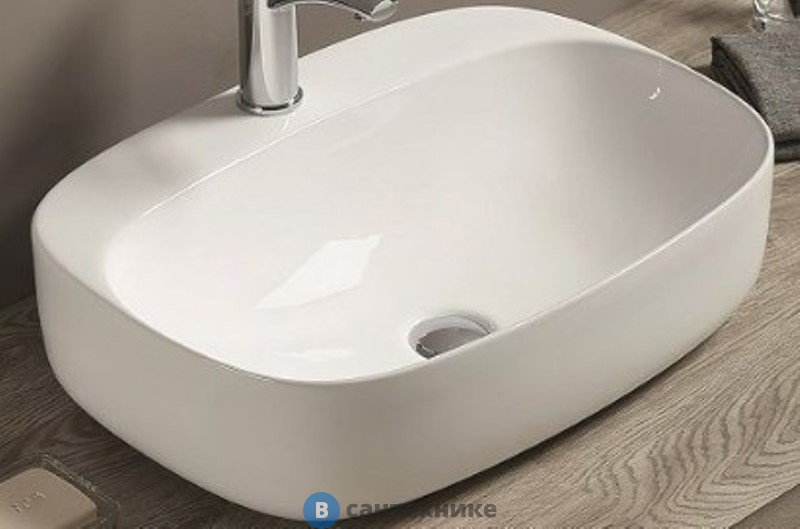 Раковина Art & MAX накладная AM-78374, белый, 585х420х150