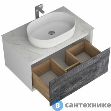 картинка Тумба под раковину SINTESI TESLA arriva 80 с одним ящиком (SIN-TES-ARR-1-80)
