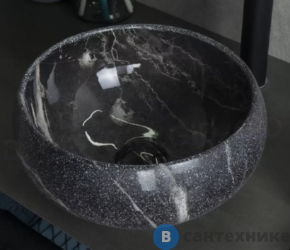 картинка Раковина накладная GID-ceramic Mnc480 под камень глянцевый (320х320х155)