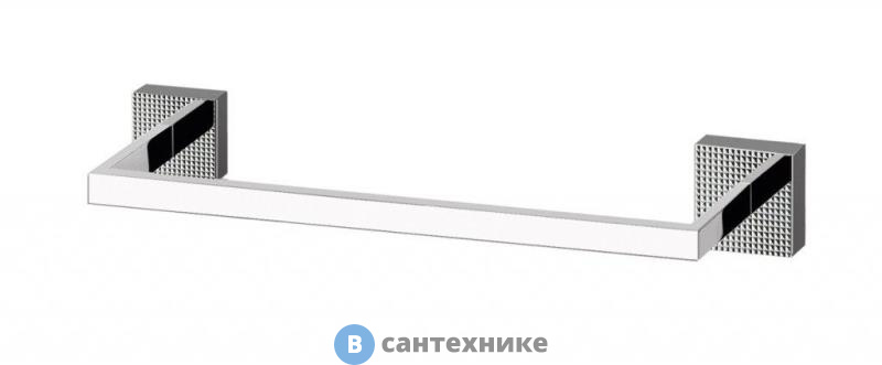 Полотенцедержатель Cezares PRIZMA-TH05-NOP 30 см, чёрный матовый