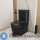 картинка Унитаз Grossman GR-4492BMS Retro (670*350*825) чёрный мат., напольный с тонкой крышкой, безободковый