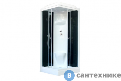 картинка Душевая кабина Royal Bath RB 90HP6-BT 900x900x2170 (черное/прозрачное) (RB90HP6-BT)