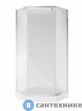 картинка Душевой уголок Niagara NG-010-14D (1000х1000х1950) низкий поддон, стекло прозрачное