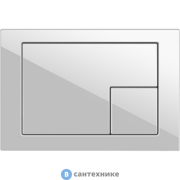 Клавиша смыва Cersanit CORNER, пластик белый матовый (64077)